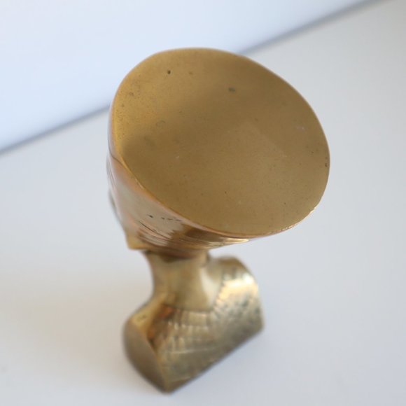 Vintage Brass Egyptian Pharaoh Head - Picture 6 of 16